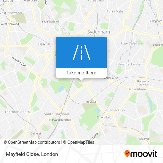 Mayfield Close map
