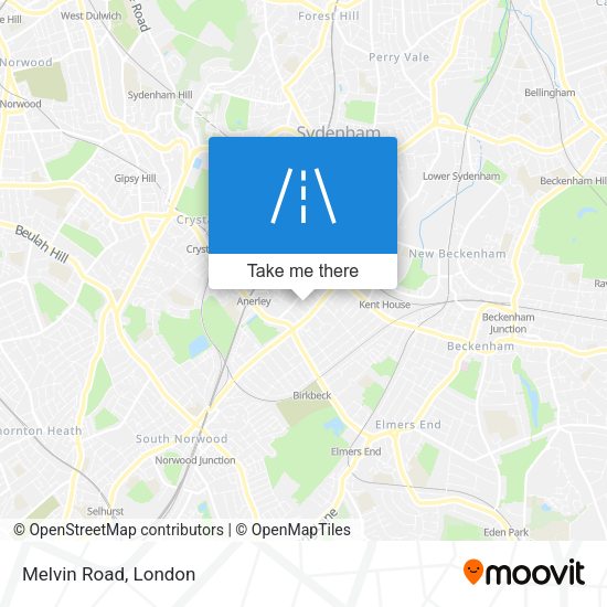 Melvin Road map