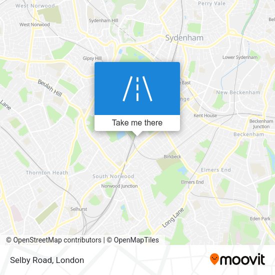 Selby Road map