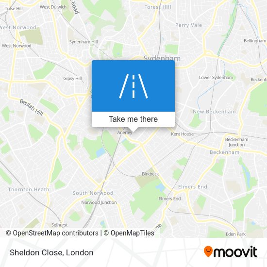 Sheldon Close map