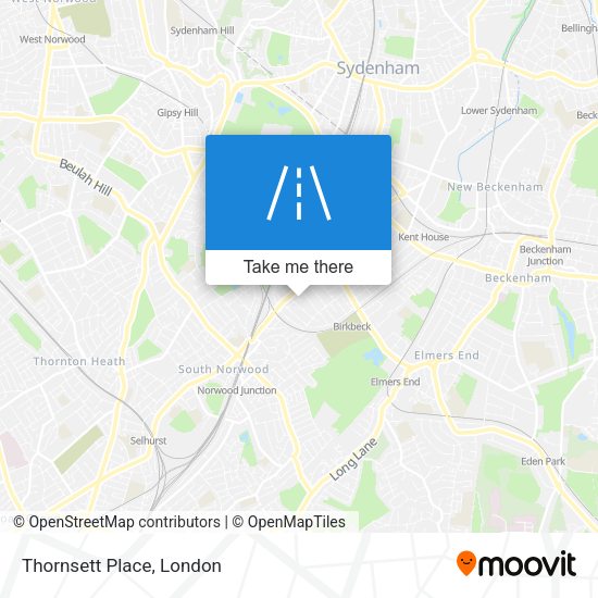 Thornsett Place map