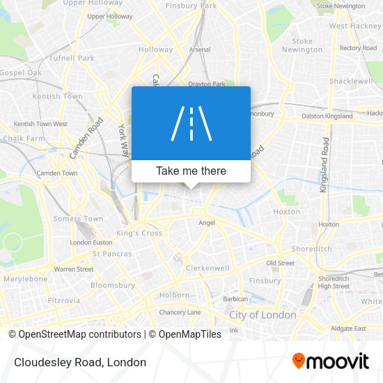 Cloudesley Road map