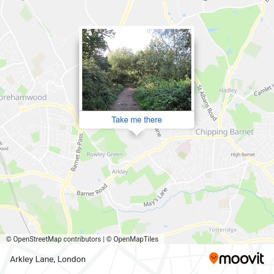 Arkley Lane map
