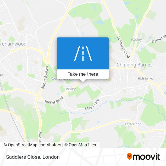 Saddlers Close map