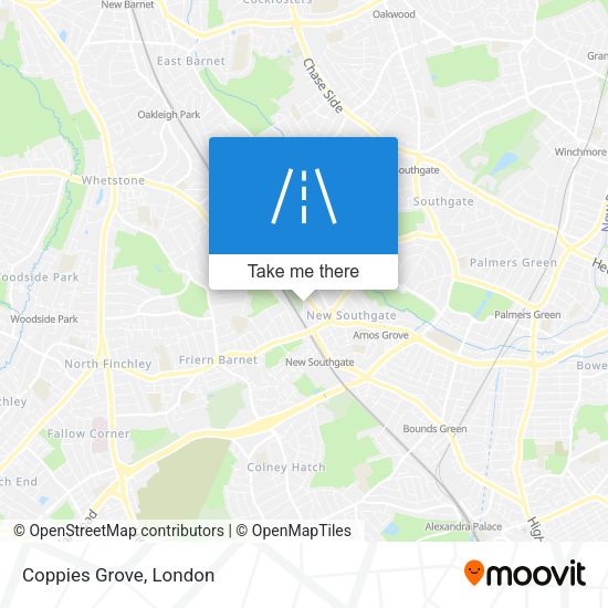Coppies Grove map