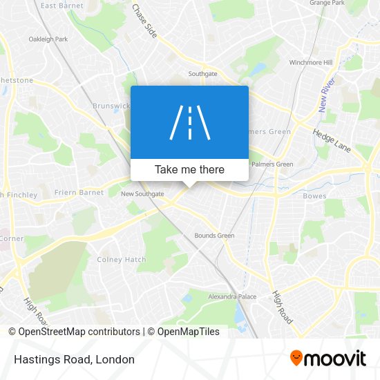 Hastings Road map