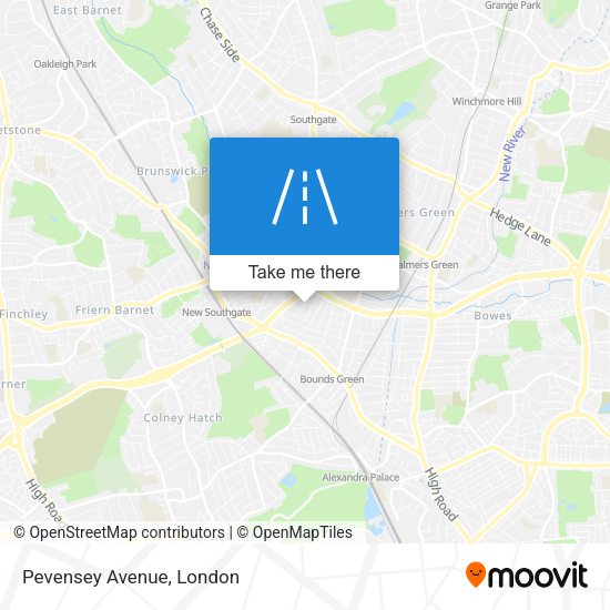 Pevensey Avenue map