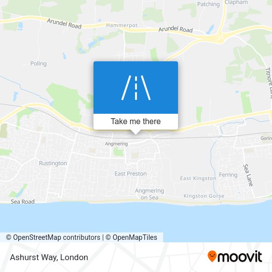 Ashurst Way map