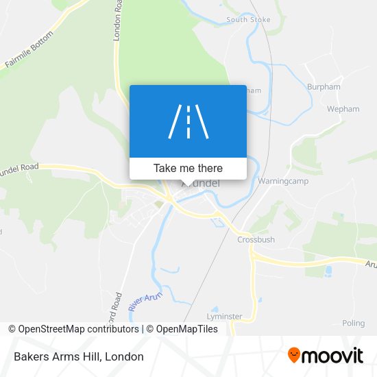 Bakers Arms Hill map