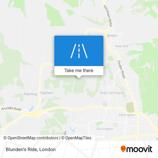 Blunden's Ride map