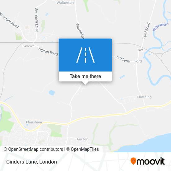 Cinders Lane map