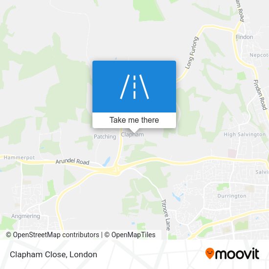 Clapham Close map
