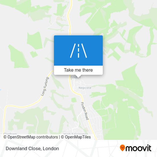Downland Close map