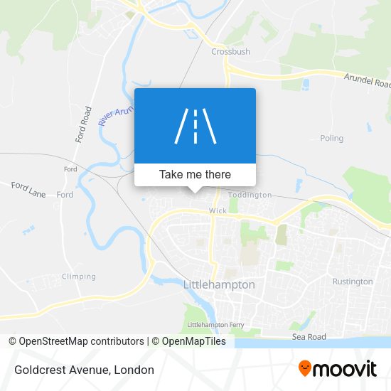 Goldcrest Avenue map