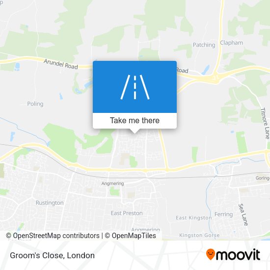 Groom's Close map