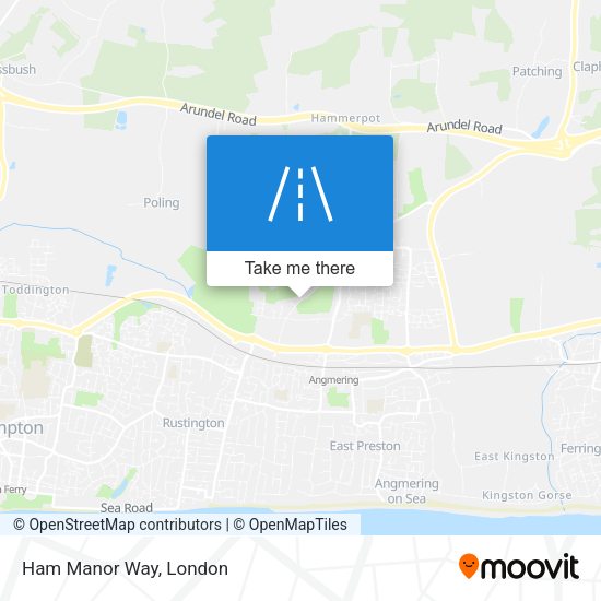 Ham Manor Way map