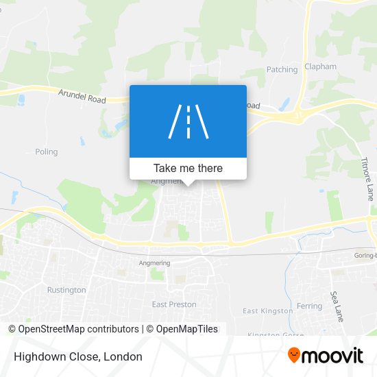 Highdown Close map