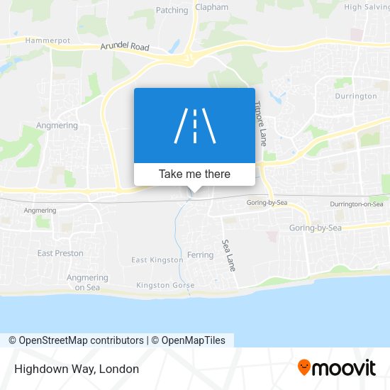 Highdown Way map