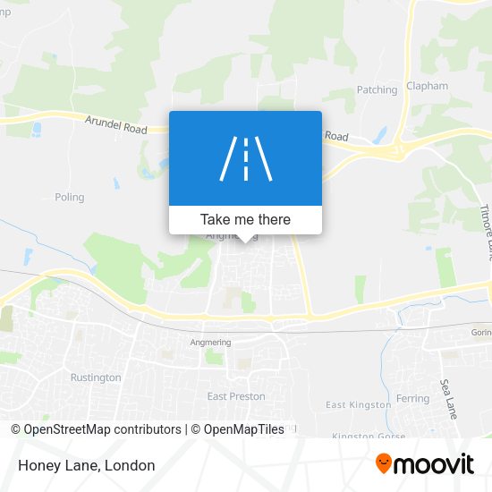 Honey Lane map