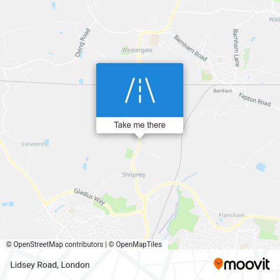 Lidsey Road map