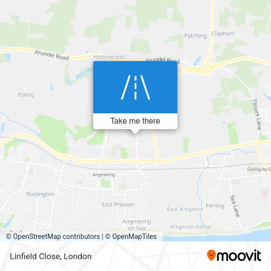 Linfield Close map