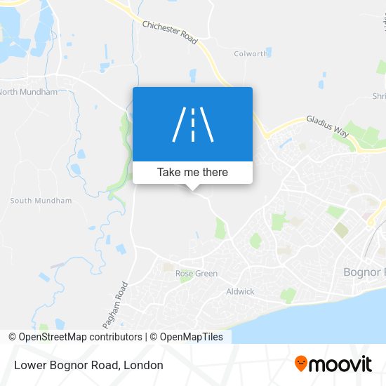 Lower Bognor Road map