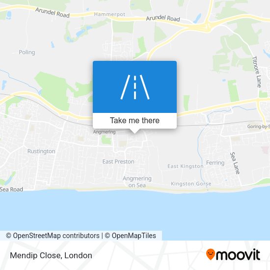 Mendip Close map