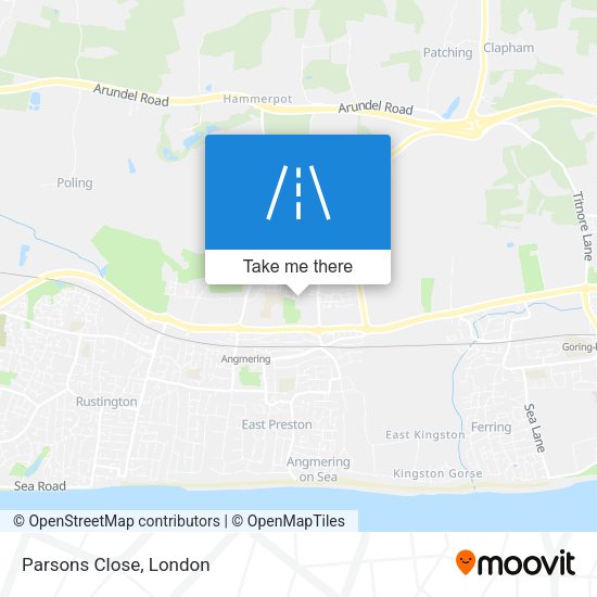 Parsons Close map