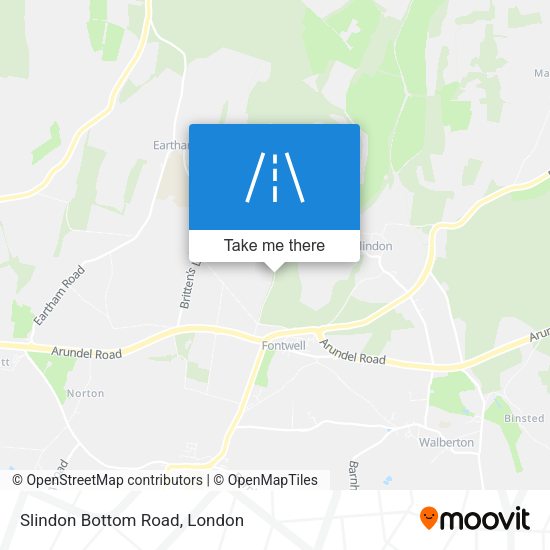 Slindon Bottom Road map