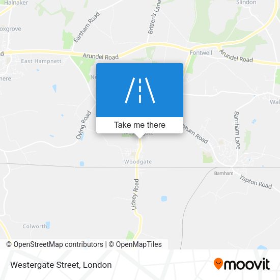 Westergate Street map