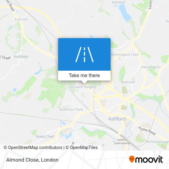 Almond Close map