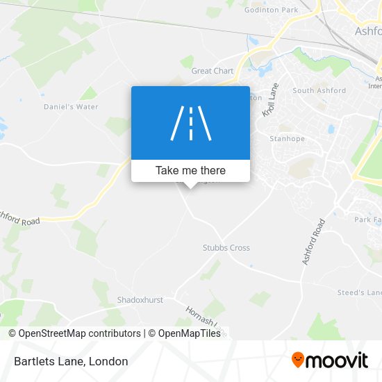 Bartlets Lane map