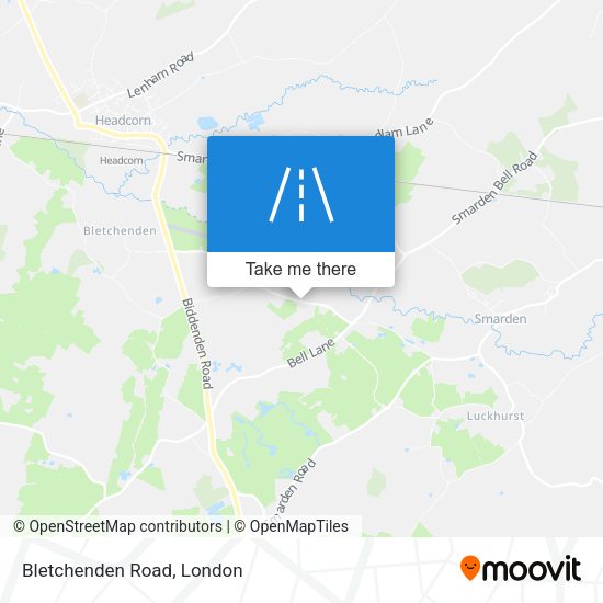 Bletchenden Road map