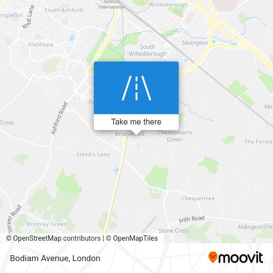 Bodiam Avenue map