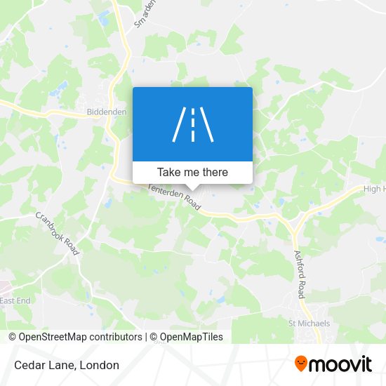 Cedar Lane map