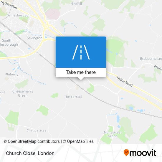 Church Close map
