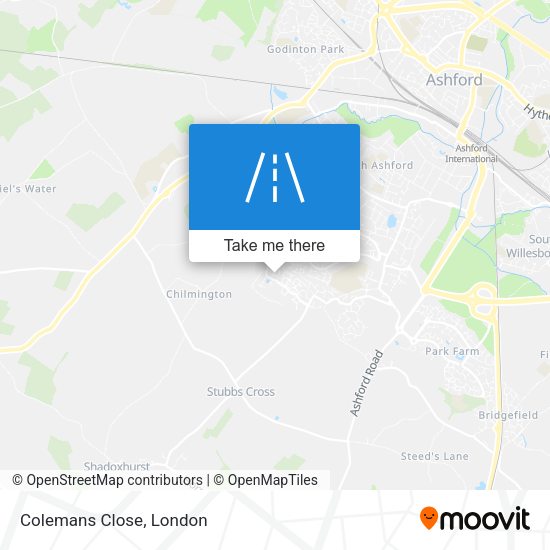Colemans Close map