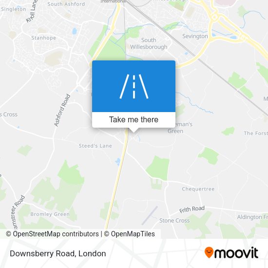 Downsberry Road map