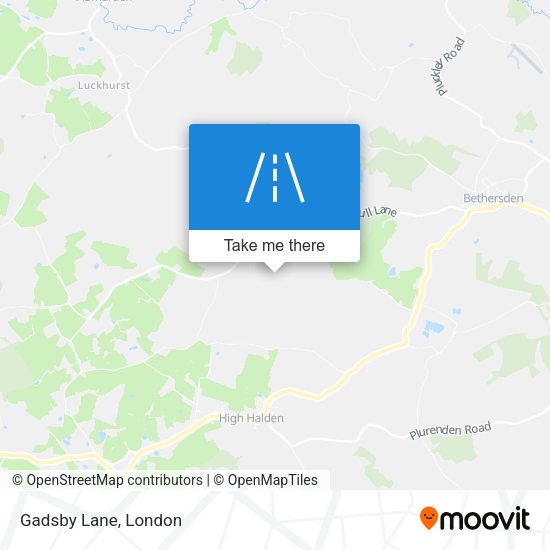 Gadsby Lane map