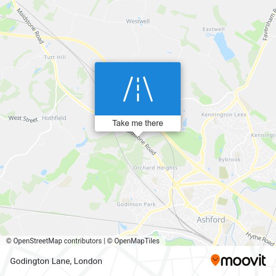 Godington Lane map