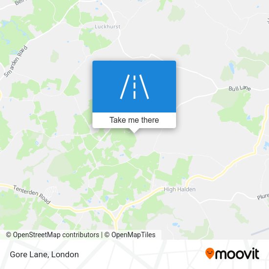 Gore Lane map