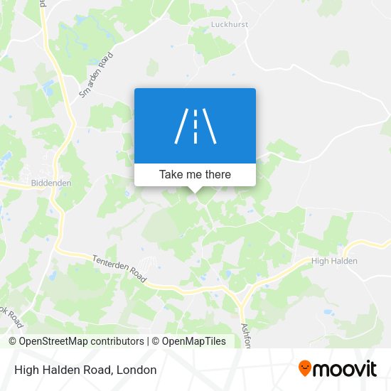 High Halden Road map