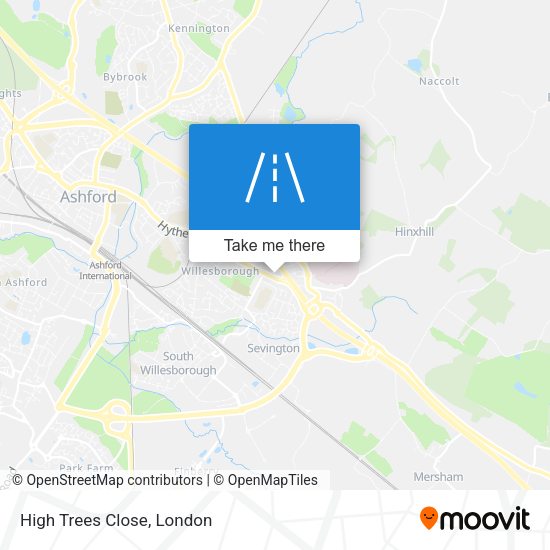 High Trees Close map