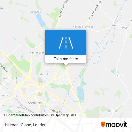 Hillcrest Close map