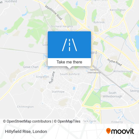 Hillyfield Rise map