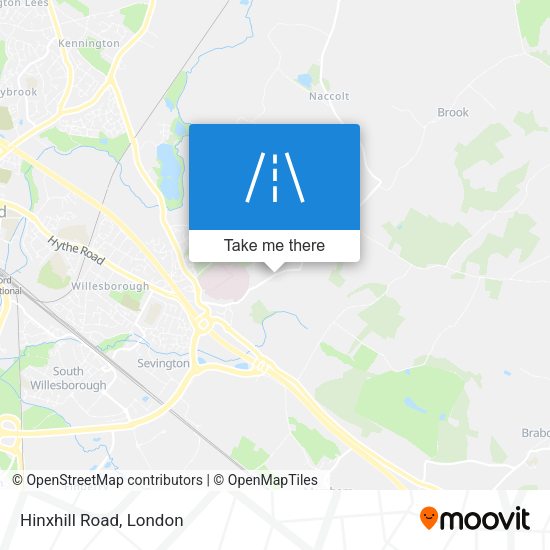 Hinxhill Road map