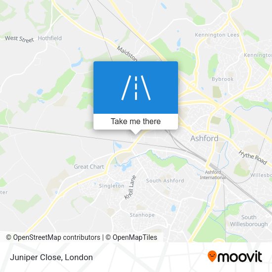 Juniper Close map
