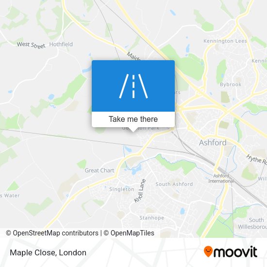 Maple Close map