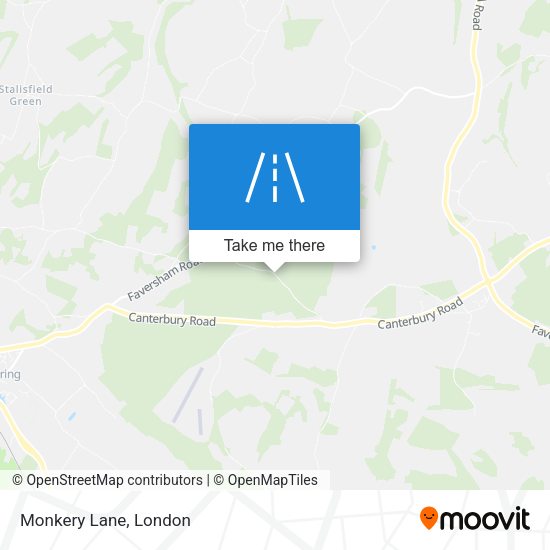 Monkery Lane map