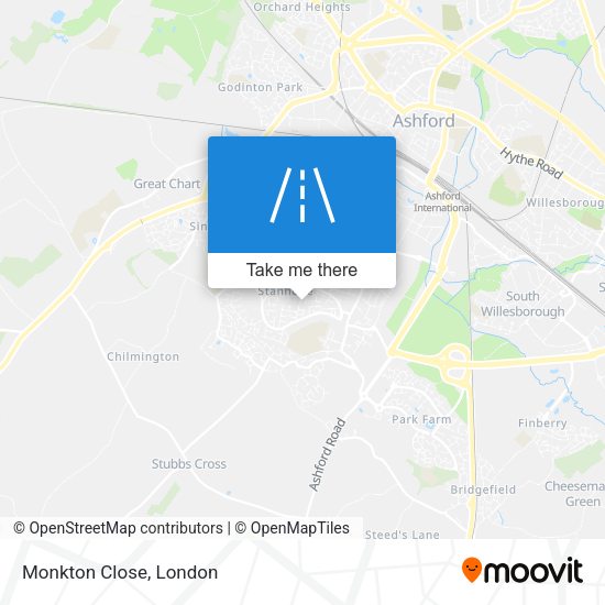 Monkton Close map